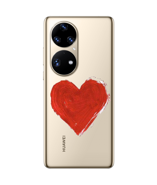 Husa Huawei P50 Pro, Silicon Premium, Big Heart
